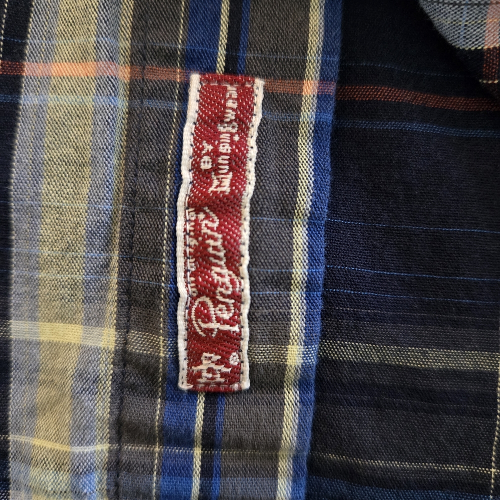 Original Penguin Men's Blue Plaid Shirt‎ Size Large - Picture 4 of 4
